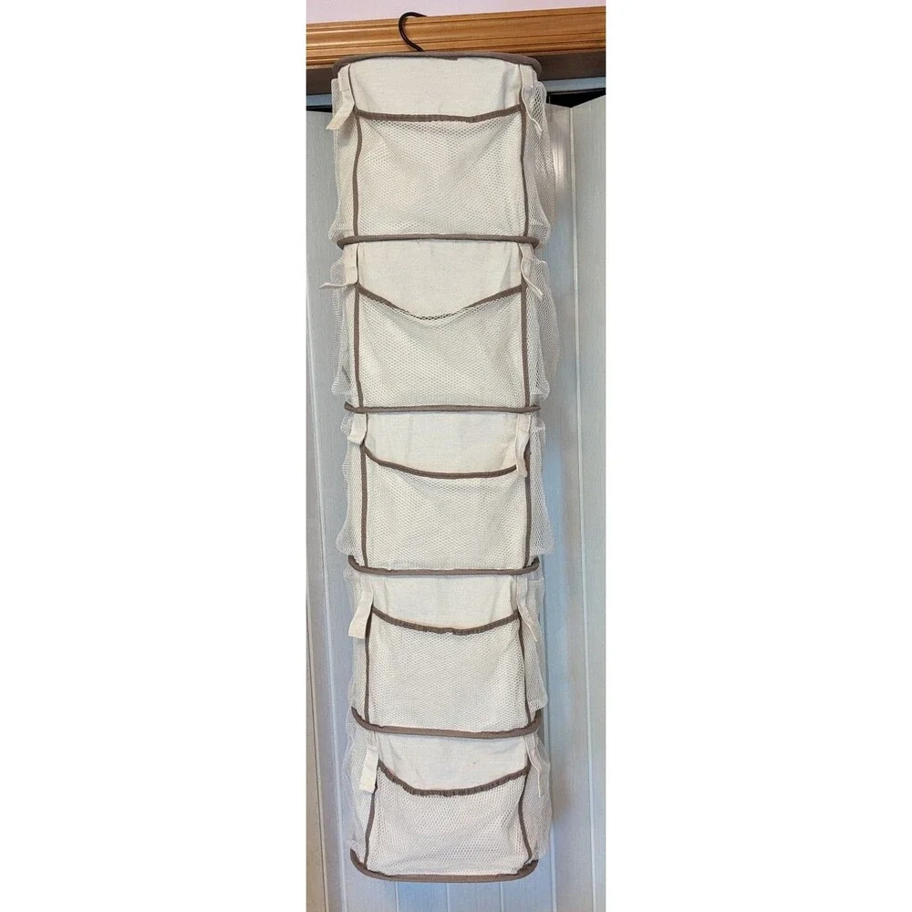 Dazz 6 Shelf Hanging Closet Storage Organizer Heavy Duty Fabric & Hanging Hook